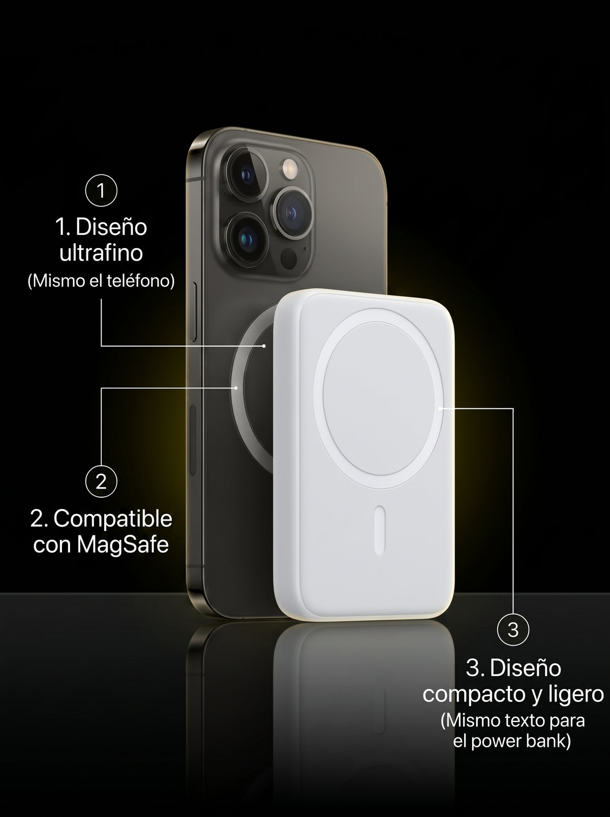 Combo Carga Total 10.000mAh (Batería + Cabezal + Cable) | Voltex