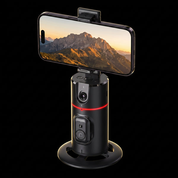 Soporte Selfie PTZ 360° con Seguimiento Facial IA — Voltex