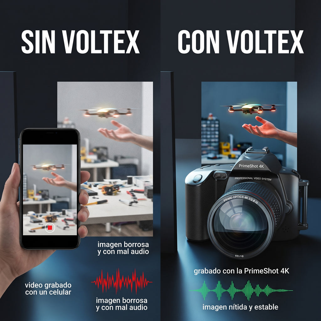 Cámara Profesional PrimeShot 4K ULTRA HD - VOLTEX