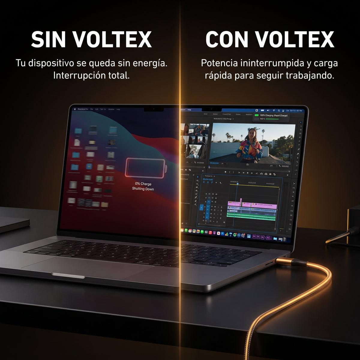 Cable de Carga Anker 240W Trenzado — Serie 5 — Voltex