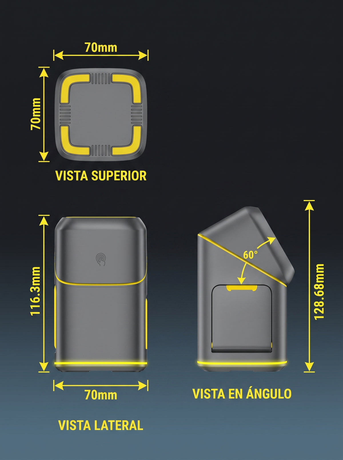 Estación de Carga Inalámbrica 3 en 1 con Reloj Digital — Voltex