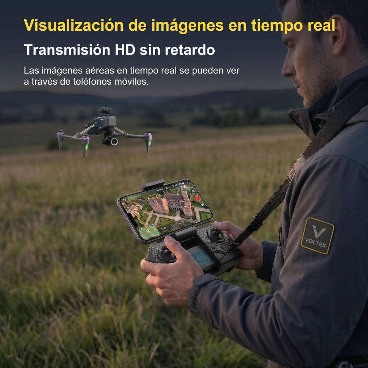 Drone RC V196 Cámara 8K Seguimiento Automático 28 min — Voltex
