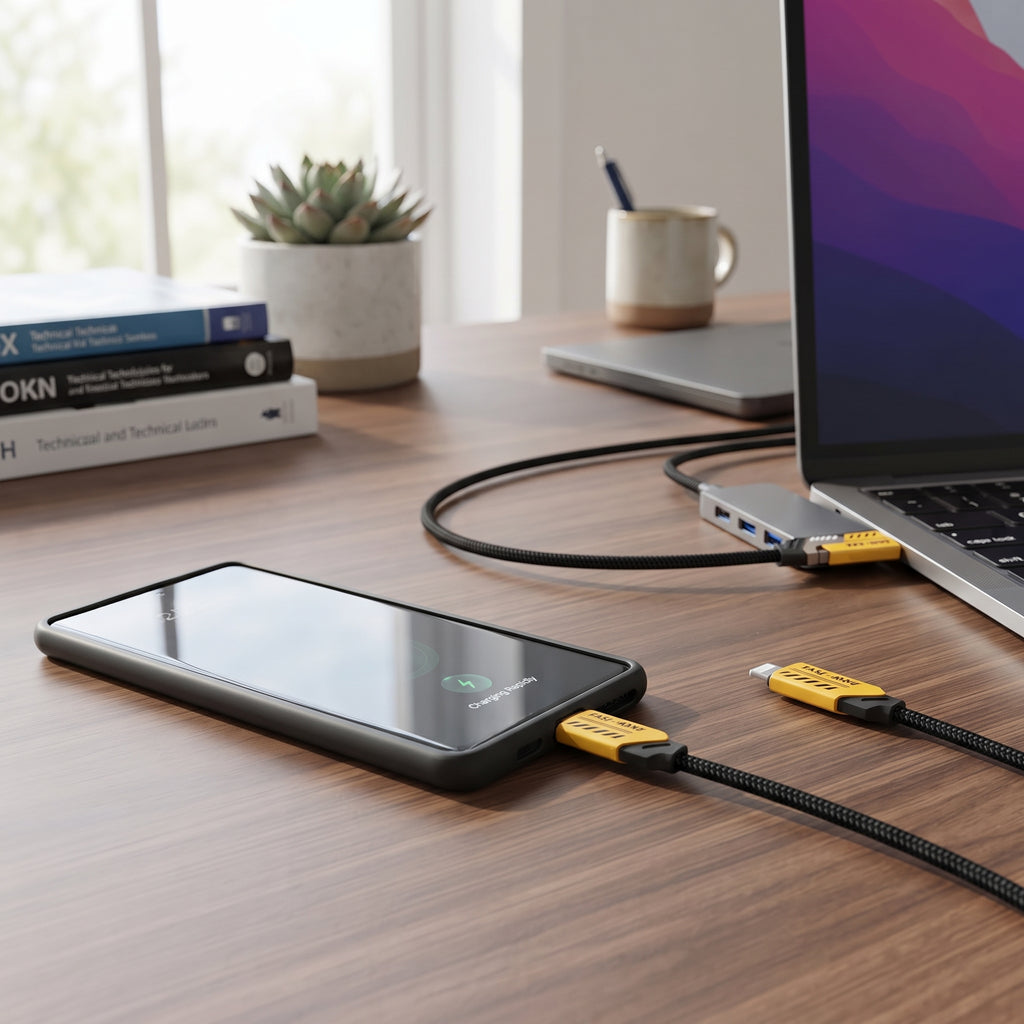 Cable 3 en 1 Carga Rápida 240W (USB-C, Lightning, Micro-USB)