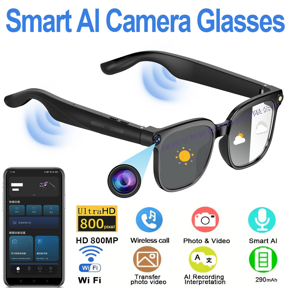 Gafas Inteligentes Bluetooth con IA y Cámara HD — Voltex