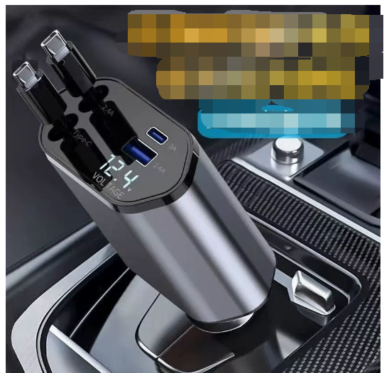 Cargador de Carro 100W Metálico Carga Rápida Dual — Voltex