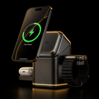 Estación de Carga Inalámbrica 3 en 1 con Reloj Digital — Voltex